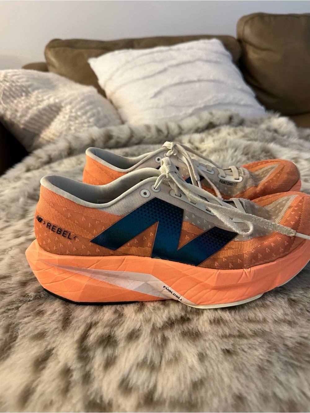 New Balance Orange & Blue Rebel Running Shoes
